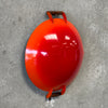 Vintage Orange & White Enameled Metal Paella or Wok