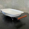 Corning Ware P-21 Blue Corn Flower Pan w/Stand