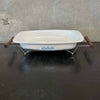 Corning Ware P-21 Blue Corn Flower Pan w/Stand