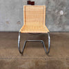 Early 1970's Miles Van Der Rohe Chrome & Rattan For Knoll MR10 Chair #1
