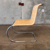 Early 1970's Miles Van Der Rohe Chrome & Rattan For Knoll MR10 Chair #1