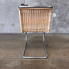Early 1970's Miles Van Der Rohe Chrome & Rattan For Knoll MR10 Chair #2