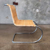 Early 1970's Miles Van Der Rohe Chrome & Rattan For Knoll MR10 Chair #2