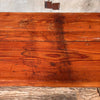 Vintage Industrial Red Metal and Wood Rolling Table