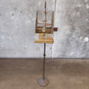 1920s French Brass Birdcage and Brass Hook Stand