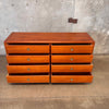 D Scan Captain Line Mid Century Danish Teak & Brass Long Dresser