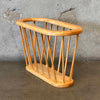 Vintage Hardwood Arthur Umanoff Style Magazine Rack
