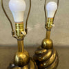 Pair of 1970s Westwood Industries Solid Brass Swirl Lamps