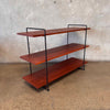 Mid Century California Modern Wrought Iron & Wood Shelf, 1950's