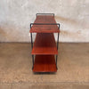 Mid Century California Modern Wrought Iron & Wood Shelf, 1950's
