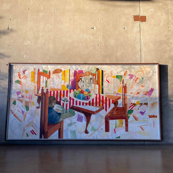 Modern Abstract Oil on Board Painting by Andrew Gerb