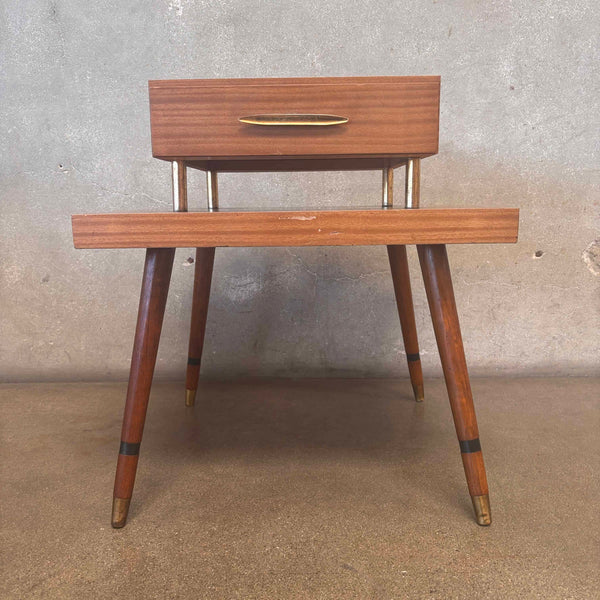 Mid Century End Table 2-Tiered