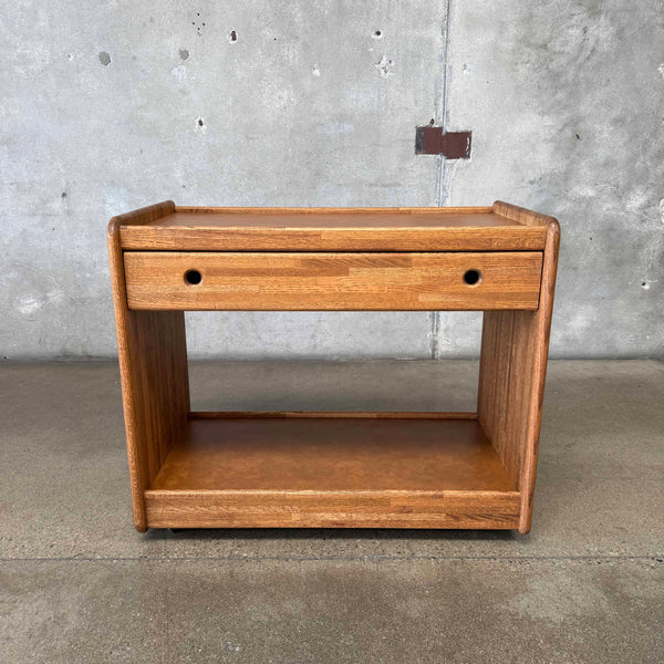 Vintage Solid Oak Bar Cart