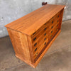 10 Drawer Antique Solid Oak Cabinet Counters Fixture C. 1890's