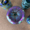 Set of Six Vintage Hand Blown Jim Bush 1993 Iridescent Art Glasses - Signed