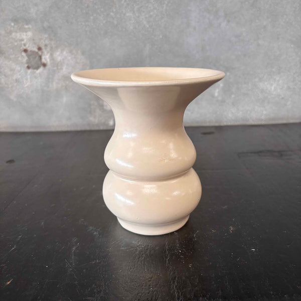 Catalina Island Flared Rim Vase - Pearly White Glaze / Red Clay