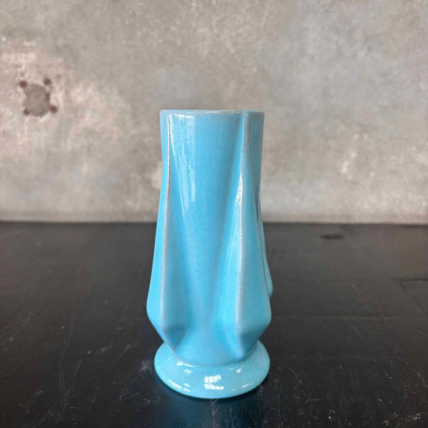 Catalina Island Rocket Vase - Turquoise White Glaze / Red Clay