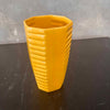 Catalina Island Yellow Ribbed Deco Vase