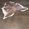 Painted Cow Hide Rug, Made In Brazil - Faux Zebra