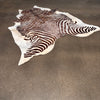 Painted Cow Hide Rug, Made In Brazil - Faux Zebra