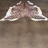 Painted Cow Hide Rug, Made In Brazil - Faux Zebra