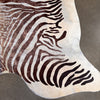 Painted Cow Hide Rug, Made In Brazil - Faux Zebra