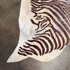 Painted Cow Hide Rug, Made In Brazil - Faux Zebra
