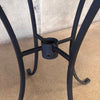 Green Granite & Black Wrought Iron Bistro Table With Umbrella Hole