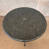 Green Granite & Black Wrought Iron Bistro Table With Umbrella Hole