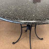 Green Granite & Black Wrought Iron Bistro Table With Umbrella Hole