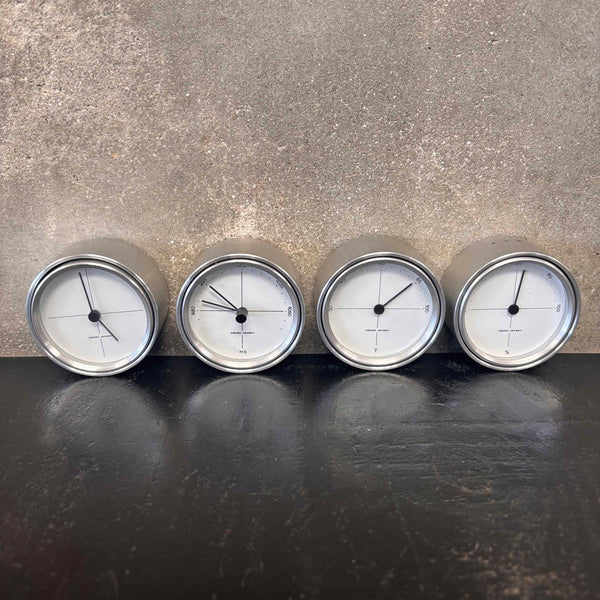 Vintage Danish Modern Weather Station & Clock By Gedrg Jensen