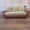 1930's Antique Ypsilanti Stick Wicker Sofa - Restored