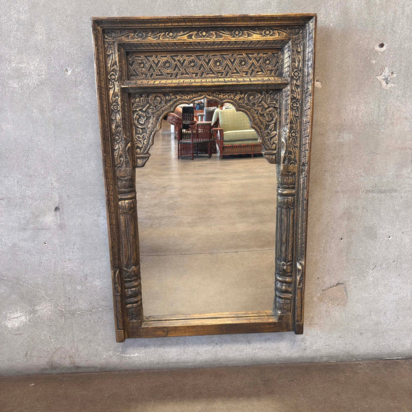 Myla Mirror by Made Goods Antiqued Gold Tin Metal