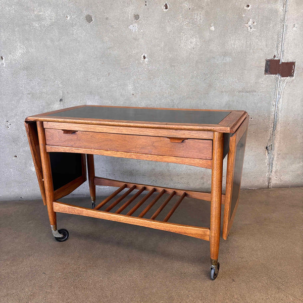 Mid Century Modern Lane Expandable Bar Cart