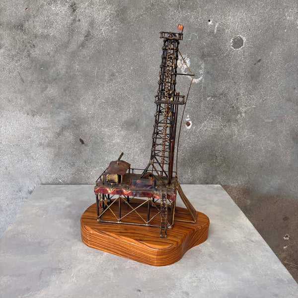 Oil Derrick Metal Sculpture