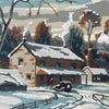 Vintage Paint By Numbers Snowy Scene Painting Product Image