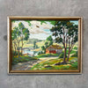 Vintage Paint By Numbers House With Bridge View Painting