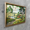Vintage Paint By Numbers House With Bridge View Painting