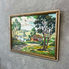 Vintage Paint By Numbers House With Bridge View Painting