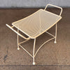 Mid Century Modern Salterini Style Metal With Mesh Garden Stool