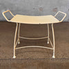 Mid Century Modern Salterini Style Metal With Mesh Garden Stool