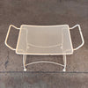 Mid Century Modern Salterini Style Metal With Mesh Garden Stool