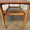 Mid Century Anton Kildeberg Mobler Teak, Oak, & Cane Side Table