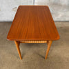 Mid Century Anton Kildeberg Mobler Teak, Oak, & Cane Side Table