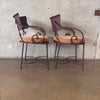 Five Piece Art Deco Patio Set - Table & Four Chairs w/ Cushions