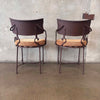 Five Piece Art Deco Patio Set - Table & Four Chairs w/ Cushions