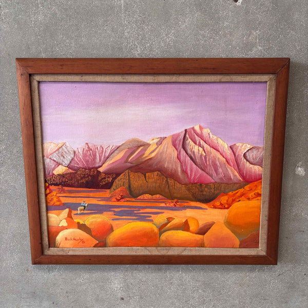 Vintage Oil on Canvas Painting "The Alabama Hills" By Mark Hawley '81