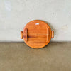 Mid Century Danish Teak Tri-Fold Round Wall Mirror By Pedersen & Hansen