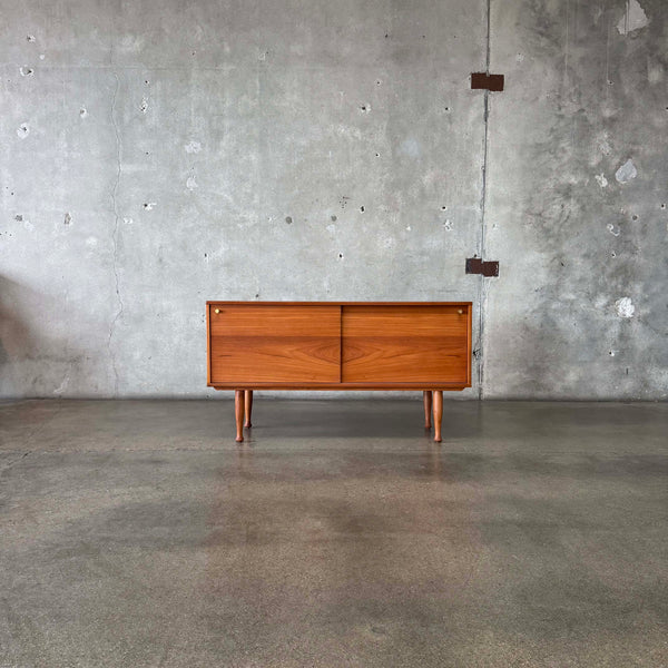 Danish Modern Teak & Brass Credenza