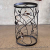 Metal Small Round Side Table / Plant Stand With Branches & Birds